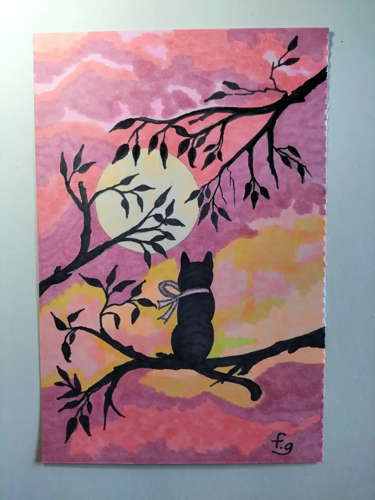 LE PETIT CHAT AMOUREUX DE LA LUNE