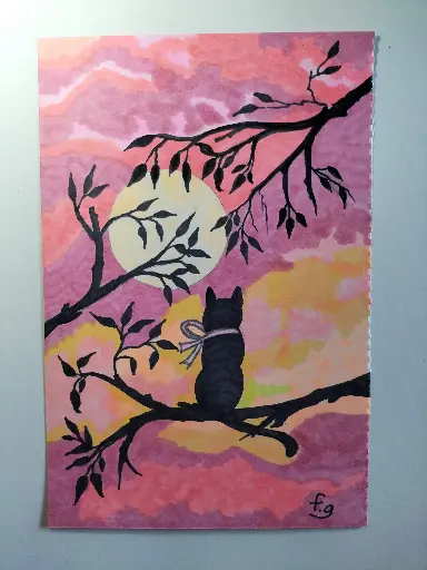 LE PETIT CHAT AMOUREUX DE LA LUNE